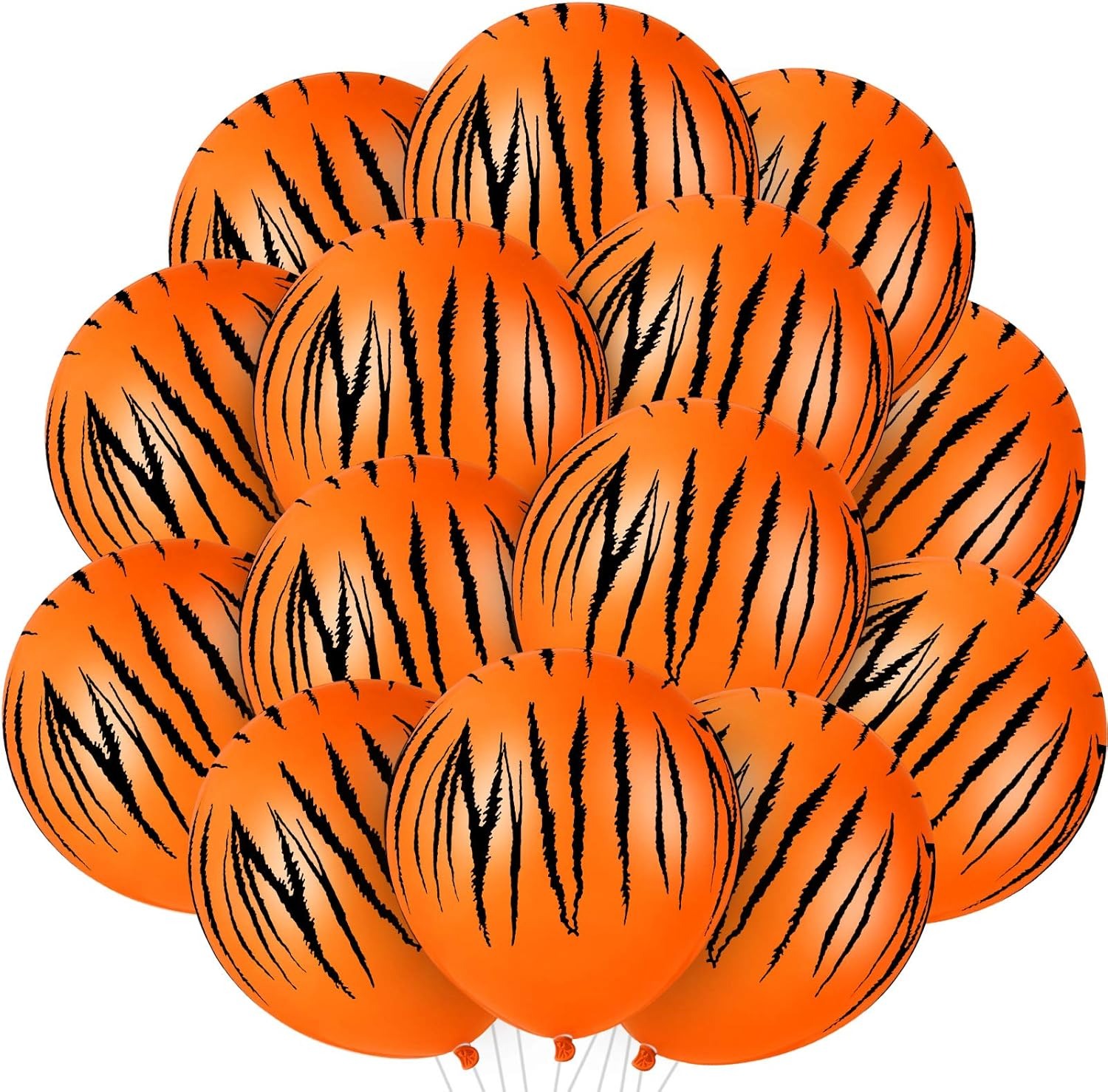 Wedding Zoo - 20/40Pcs Tiger Balloons Tiger Print Stripes