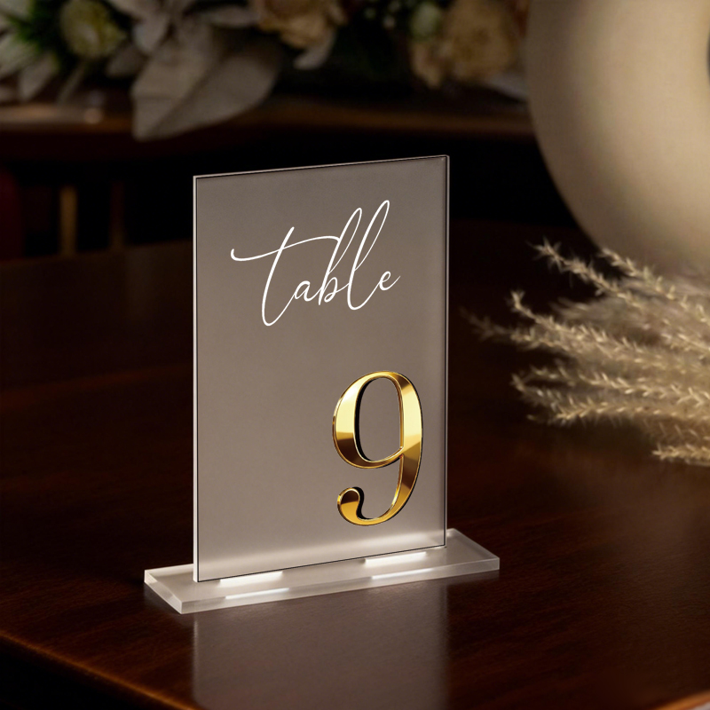Acrylic Table Number Wedding T - Table Number Gold 评论和价格