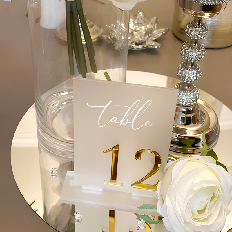 Acrylic Table Number Wedding T - Table Number Gold 评论和价格