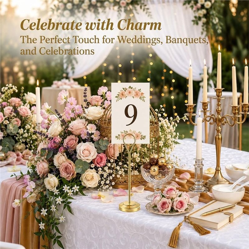 [A92P!】 Sturdy Photo Picture H - Table Number Gold 评论和价格