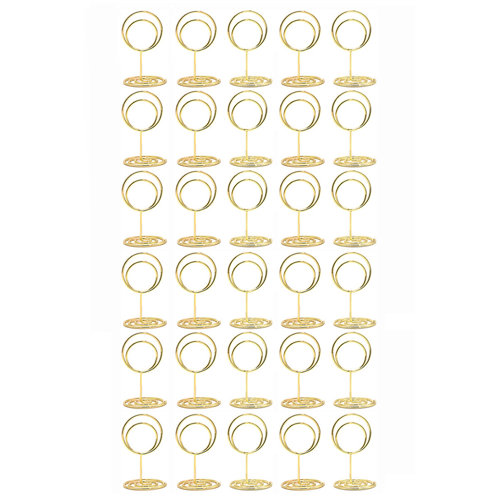 30 Pack Round Table Card Holde - Table Number Gold 评论和价格