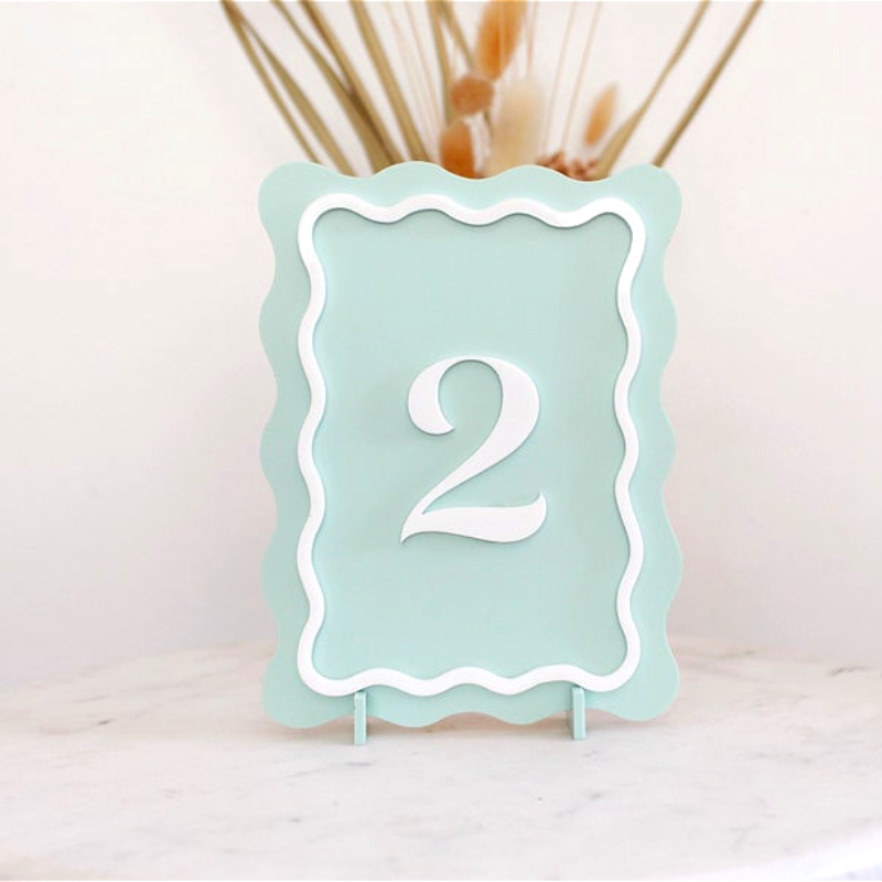 Wavy Wedding Table Numbers Cus - Table Number Gold 评论和价格