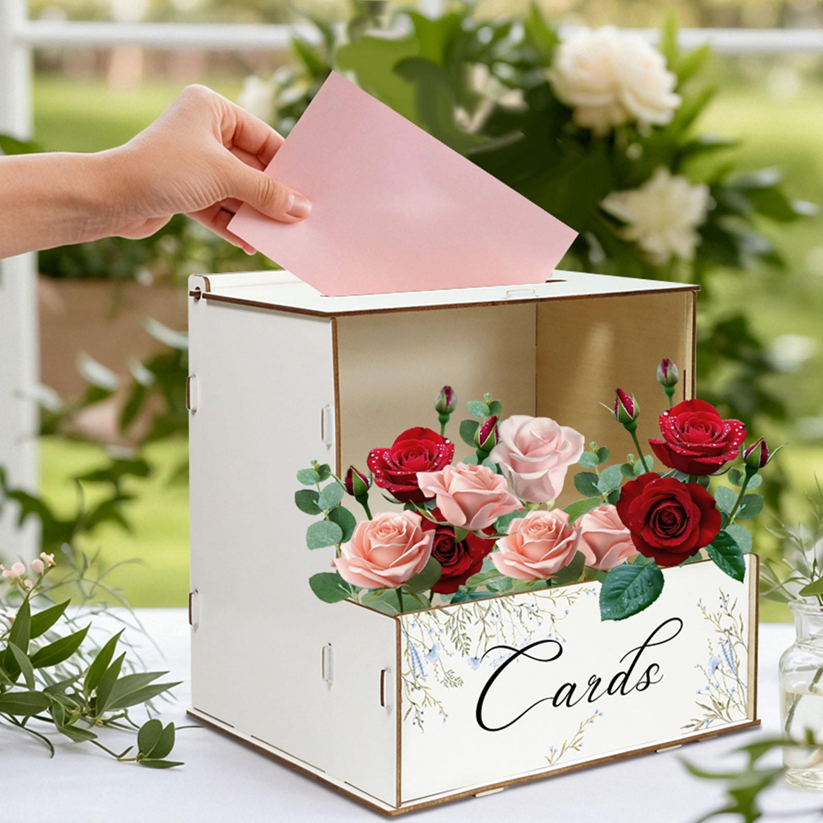 Personalized Rustic Wedding Ca - Wedding Card Box 评论和价格