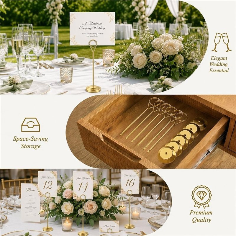 LLCS-12Pcs Gold Table Number H - Table Number Gold 评论和价格