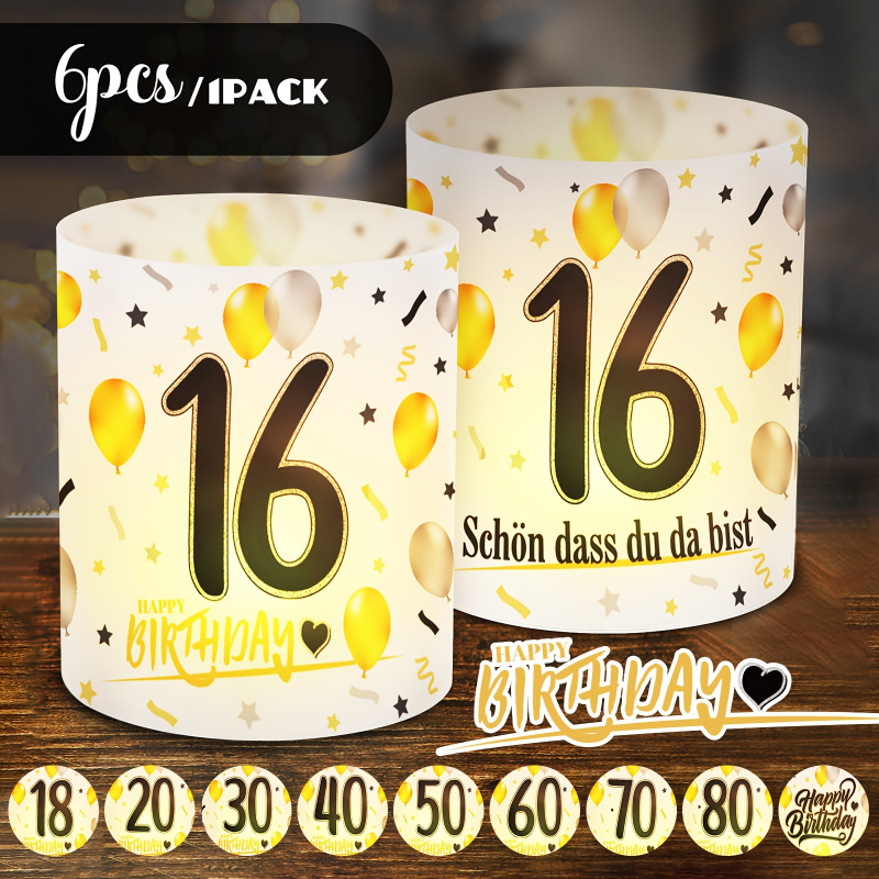 6 pcs. Black Gold Birthday Tab - Table Number Gold 评论和价格