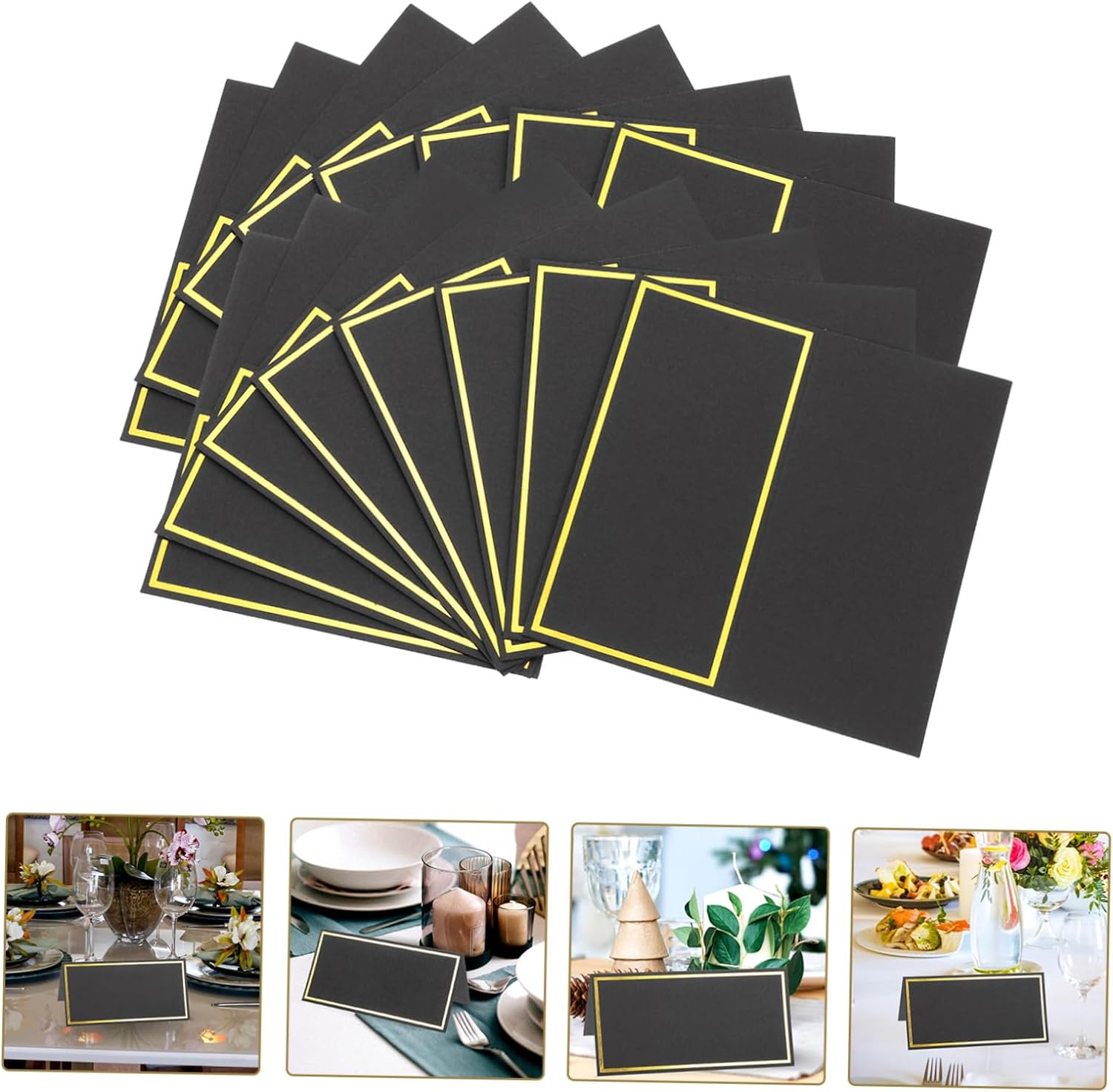 10/20/50pcs Black Gold Name Pl - Table Number Gold 评论和价格