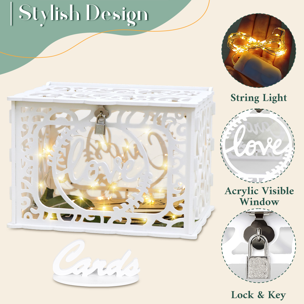 Wedding Card Box Envelope Gift - Wedding Card Box 评论和价格